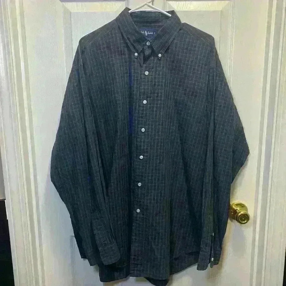 Polo Ralph Lauren Other - Ralph Lauren Blake vintage 100% cotton green blue plaid shirt men’s sz XL